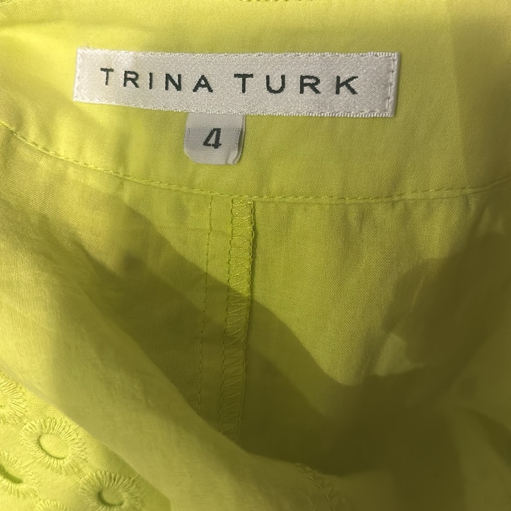Trina Turk Bonita Eyelet Bell Sleeve Shift Dress size 4 - Picture 6 of 7
